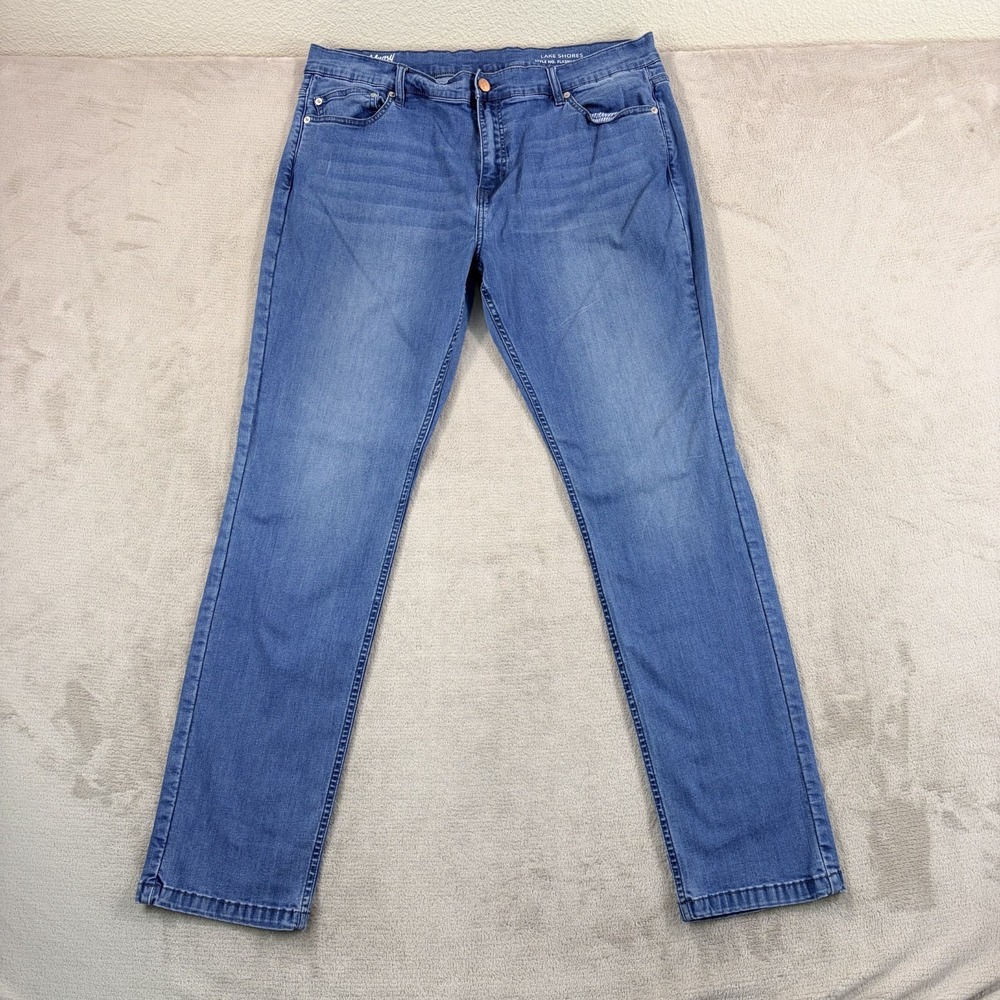 Mugsy Lake Shores Jeans in Blue Men 40x33 Stretch Denim‎ Modern Fit